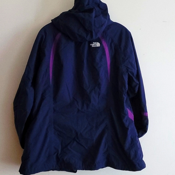 North face blue hooded jacket Sz L - Picture 3 of 8